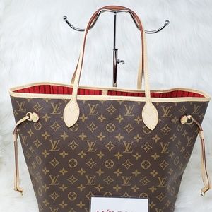 Louis Vuitton Neverfull Mm Monogram Cerise